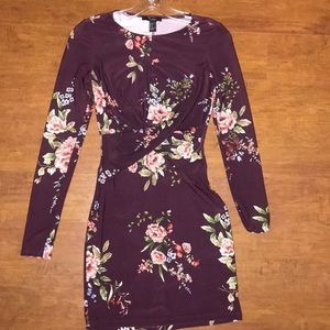 Purple Floral Cocktail Dress